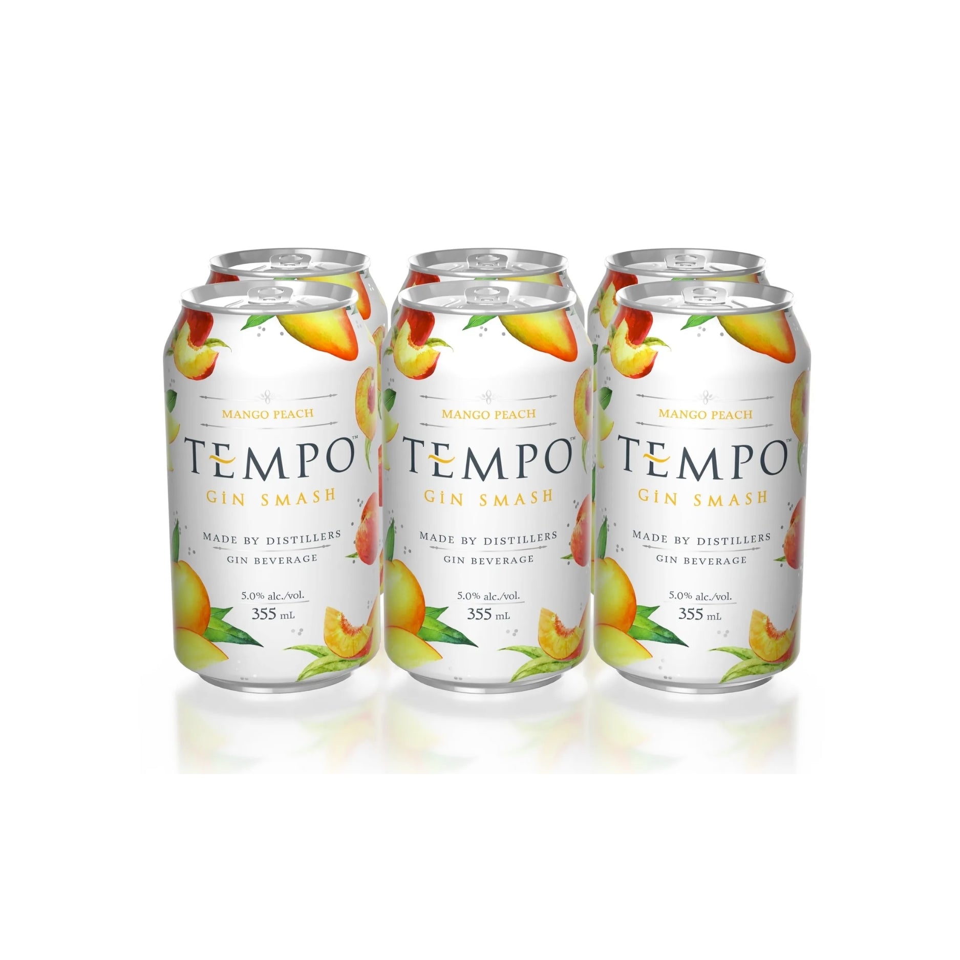 Tempo Gin Smash Mango Peach 6 X 355Ml Canadian Liquor Store