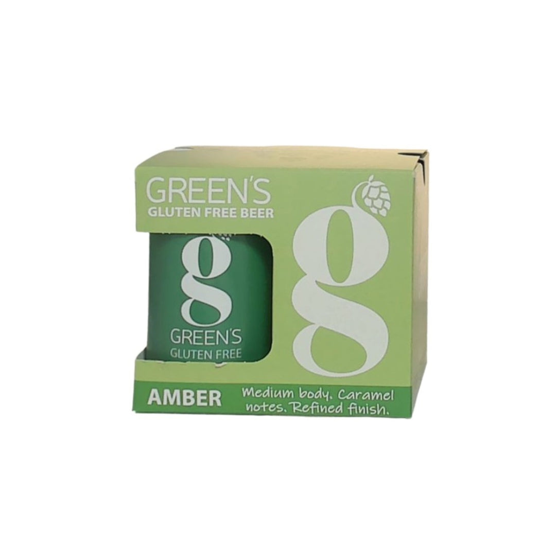 GREENS GLUTEN FREE AMBER ALE 4x330ml can(Case of 6 Packs)