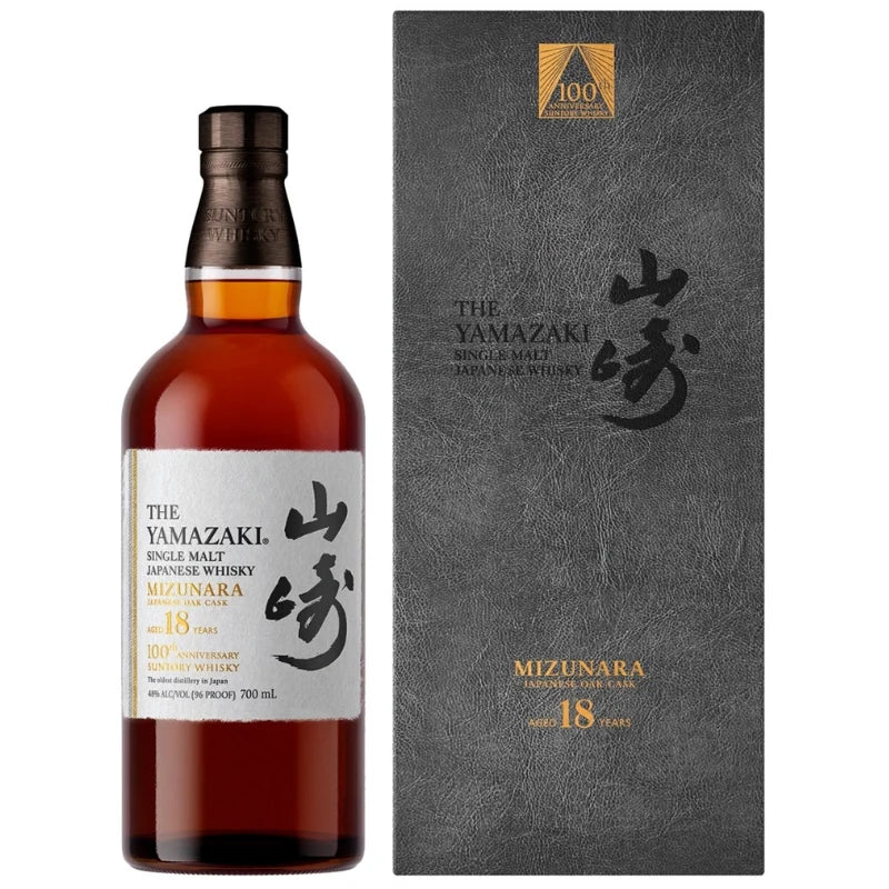 Yamazaki 18 Year Old Mizunara Cask Japanese Whisky Suntory 100th Anniversary 700mL