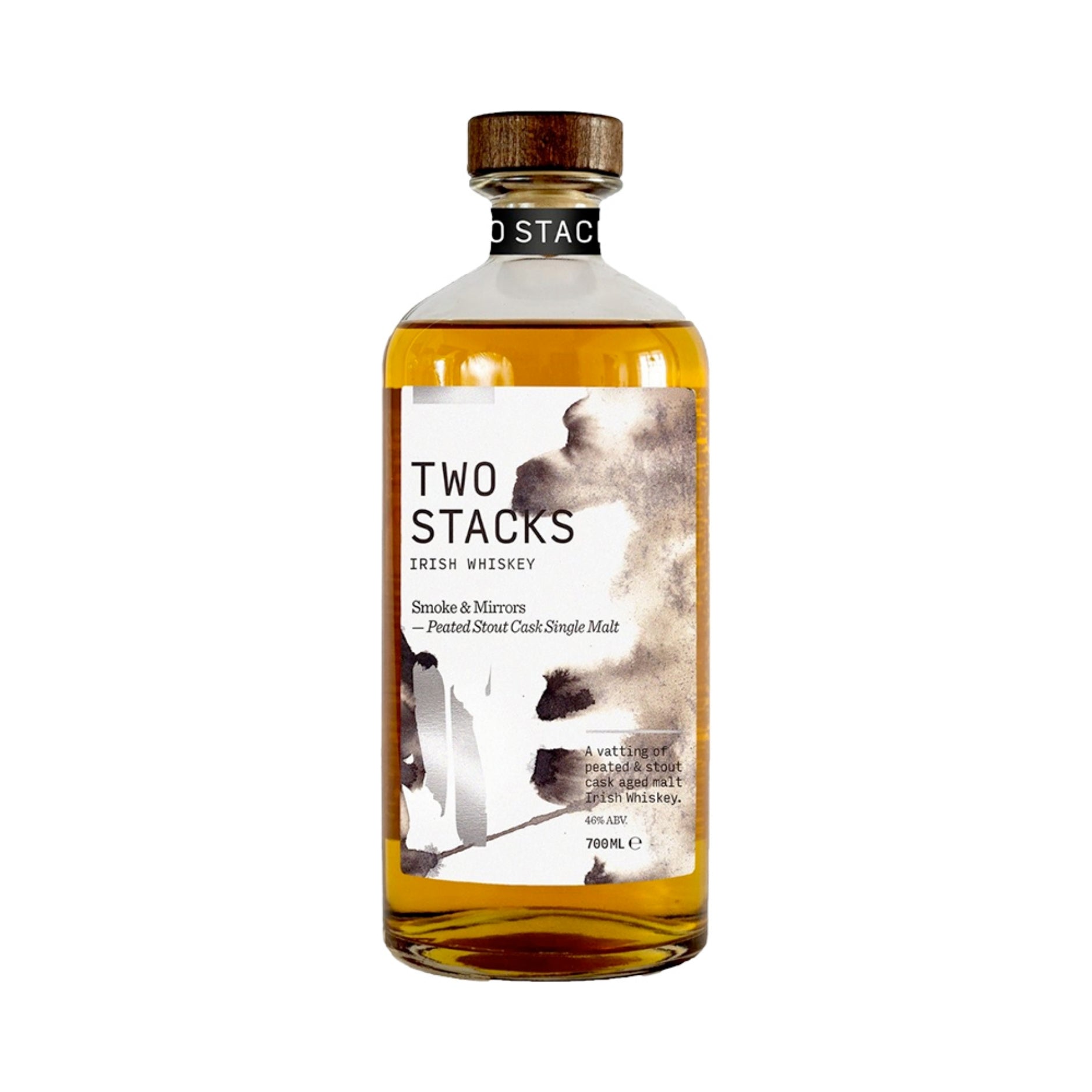 Two Stacks Smoke & Mirrors Peated Stout Single Malt Irish Whiskey